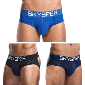 SKYSPER Men's Jockstrap Breathable Mesh 2pcs 3pcs 4pcs Jock Strap Male Underwear, Athletic Supporters for Men