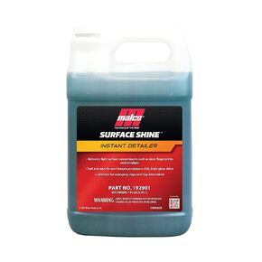 Malco Surface Shine Instant Detail Spray - Removes Light Surface Contaminants/Lubricant for Overspray Clays / 1 Gallon (192901)