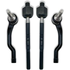 4pcs Front Inner & Outer Tie Rod Ends Kit Fit for Ford Edge 2015-2018, Fusion 2013-2017, Fit for Lincoln MKZ 2013-2017, MKX 2016-2018 | EV801122 X2 ES801109 ES801110