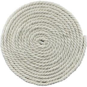 100% Twisted Cotton Rope 1/2", 25 Feet,(1/2" x25'-Natural) Solded by Saundra Peal