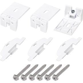 Folding Curtain Bracket&Handles,for Hunter Douglas Duette Bracketm 3/4" Blind Mounting Bracket for Honeycomb, Cellular, for Hunter Douglas LiteRise Handles Applause(3-Piece Set)