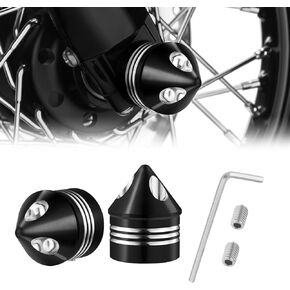 PBYMT Chrome Front Axle Nut Cover Cap CNC Aluminum Compatible for Harley Davidson Softail Touring Road King Street Glide Electra Glide Iron 883 Fat Boy 2002-2024 in Kuwait