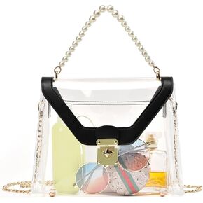 Clear Bag, Clear Purse Gift for Women TPU Clear Crossbody Bag Stadium Approved Cute for Concert Prom Party Present