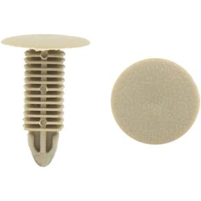 uxcell 50pcs Plastic Car Door Fender Bumper Push Rivets Fasteners Clip Replacement Beige