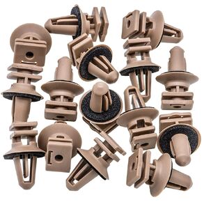Rexka 15pcs Scuff Plate Retainers with Sealer Brown Nylon for BMW 51477117532 1 3 5 Series E90 E60 F30 E90