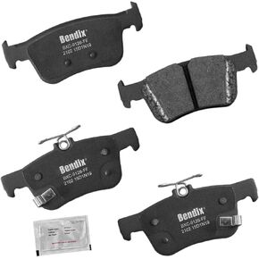Bendix Priority1 CFC2102 Ceramic Rear Brake Pads compatible with Acura Integra 2024, RDX 2023-2021, Honda Accord 2024-2018, Civic 2022-2020, Insight 2022-2019