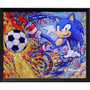 Uhomate Video Game Posters Vincent Van Gogh Starry Night Posters Home Canvas Wall Art Print Nursery Decor Living Room Wall Decor A074 (8X10)