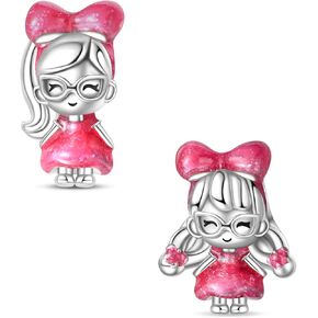 HappyStar 925 Sterling Silver Charms for Charms Bracelets and Necklaces,Combination Dangle Pendants Beads Charms Jewelry Gift for Couples Sisters.（With Spacer Beads） in Kuwait