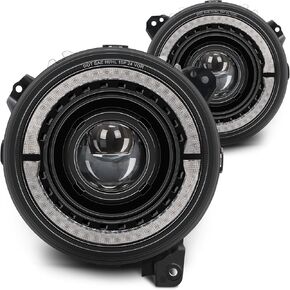 DOT 9 Inch Led Headlight, CAFOPAR 700% Bright Round Hi/Lo Sealed Beam White DRL Halo Head Light Assembly Compatible with Jeep Wrangler JL/JLU 2018-2022 Gladiator JT 2019-2024 Dual Beam Lens Anti-glare