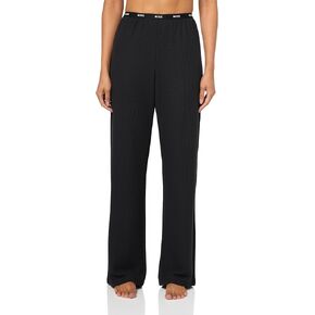 BOSS womens Soft Modal Repeat Logo Wide Leg Pants