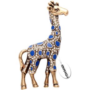 NOUMANDA Women's Fashion New Cute Crystal Giraffe Joker Brooches Accessories