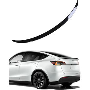 for Tesla Model Y Accessorie Spoiler Carbon Type Performance Carbon Fiber Rear Trunk Lip Carbon Fiber ABS Wing Car Styling (Matte Black)