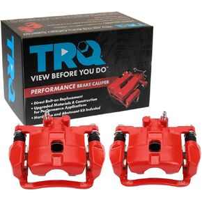 TRQ Rear Performance Brake Caliper Set Red Compatible with 2005-2006 Saab 9-2X 2004-2008 Subaru Forester 2004-2007 Impreza