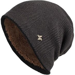 Slouchy Beanie for Men Winter Hats for Guys Cool Beanies Mens Feelce Lined Knit Warm Thick Skully Binie Hat