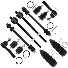 SCITOO 12pcs Front Suspension Kit Lower Upper Ball Joint Outer Inner Tie Rod End w/Boot Sway Bar End Link Replacement For 2001-2005 For Ford Explorer Sport Trac