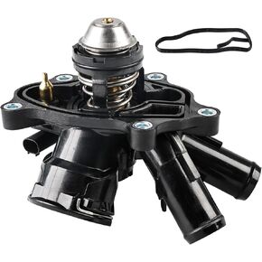 Engine Coolant Thermostat Housing Assembly Compatible with Mercedes-Benz C250 2012-2015 Mercedes-Benz SLK250 2012-2015 Replacement For 2712000115 2712000315 2712000215