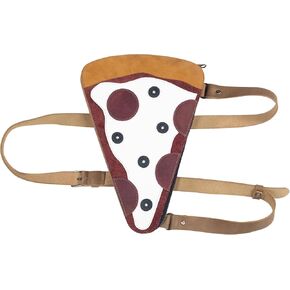 Pizza Slice-Shaped Shoulder Bag, Handbag, Crossbody Bag, Messenger Bag with Adjustable Strap, Full Grain Leather, Handmade