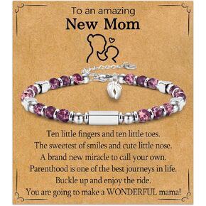 New Mom Gifts for Women, 1st Time Mothers Day Mom Mommy To Be Gifts for Women After Birth, Pregnancy Jewelry Gifts Bracelet for Mama