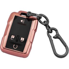 EKALA for Toyota Key Fob Cover with Keychain, 4 Buttons Soft TPU Car Key Fob Shell Cover Compatible with Toyota Camry Avalon Corolla Rav4 Highlander Yaris Scion (CL-Tyt-4Ar-S)