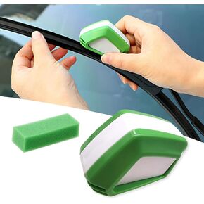 1 PC Car Wiper Repair Tool, Automotive Cleaning Maintenance Accessories, Portable ABS Vehicle Windshield Wiper Regroover with Sponge, Universal for Most Cars, Trucks and Vans (Green)