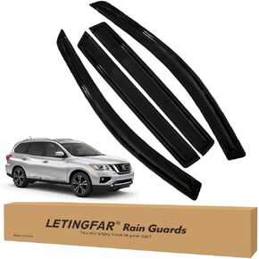 Tape-on Rain Guards for 2013-2016 Nissan Pathfinder, for 2013-2016 Nissan Pathfinder Accessories，Side Vent Visors Shades Window Deflectors for Nissan Pathfinder