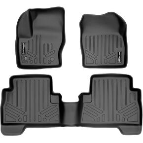 SMARTLINER Custom Fit Floor Mats 2 Row Liner Set Black for 2013-2019 Ford Escape