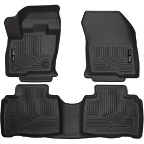 Husky Liners Weatherbeater Floor Mats | Fits 2016-2018 Lincoln MKX; 2019-2023 Lincoln Nautilus | Front & 2nd Row, 3-pc Black - 99311