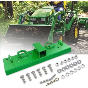 Compact Tractor Bucket Hooks 1/4" Heavy Duty Bolt on Tractor Grab Hooks with 2" Reciever, G70 Forged Hooks, 1/2" D Ding Fit for John Deere 1025r 2320 2025r 2032r 3032e 4100