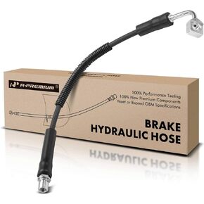 A-Premium Front Driver Brake Hydraulic Hose Compatible with Select Cadillac Models - CTS 2003 2004 2005 2006 2007, Without Bracket - Replace# 19256891