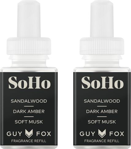 Pura & Guy Fox Home Scent Refill - Smart Home Air Diffuser Fragrance - Up to 120-Hours of Premium Fragrance per Refill - Household & Apartment Essential - Clean Diffuser Fragrance - 2 Pack, Noma in Kuwait