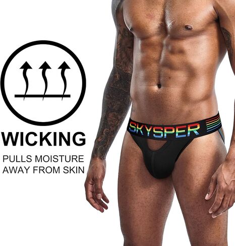 SKYSPER Men's Jockstrap Breathable Mesh 2pcs 3pcs 4pcs Jock Strap Male Underwear, Athletic Supporters for Men in Saudi Arabia