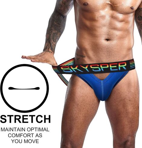 SKYSPER Men's Jockstrap Breathable Mesh 2pcs 3pcs 4pcs Jock Strap Male Underwear, Athletic Supporters for Men in Saudi Arabia