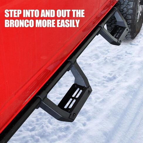 Drop Side Steps Comaptible with Ford Bronco 4 Door 2021-2024, Steps Add on OEM Rock Rails Running Boards Replacement Drop Steps for Bronco, Exterior Accessories for Ford Bronco in Kuwait