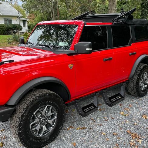 Drop Side Steps Comaptible with Ford Bronco 4 Door 2021-2024, Steps Add on OEM Rock Rails Running Boards Replacement Drop Steps for Bronco, Exterior Accessories for Ford Bronco in Kuwait