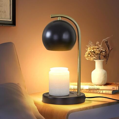 مصباح تدفئة الشموع الزجاجي، سخان شموع كهربائي مع مؤقت وشمع خافت يذوب أكثر دفئًا لبرطمانات الشموع، هدية مثالية، ديكور منزلي لغرفة النوم، سخان شموع معطرة بدون لهب مع مصباحين in Kuwait