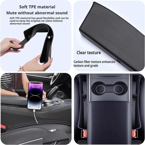2 PCS New Car Seat Gap Filler, Car Organizers and Storage, Car Seat Accessories, Used for Storing Mobile Phones, Wallets, Keys, to Prevent Items from Falling Into The Seat Gap（Black） in Saudi Arabia