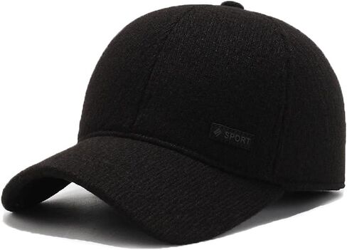 FASHIXD Winter Baseball Caps for Men Winter Hats with Earflaps Adjustable Warm Outdoor Running Sport Caps in Kuwait
