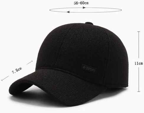 FASHIXD Winter Baseball Caps for Men Winter Hats with Earflaps Adjustable Warm Outdoor Running Sport Caps in Kuwait