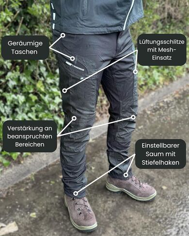 PUMA Workwear Pro-One Outdoor Hiking Pants Men - Breathable & Durable - Partially Water-Repellent - Ripstop Cargo Pants in Saudi Arabia