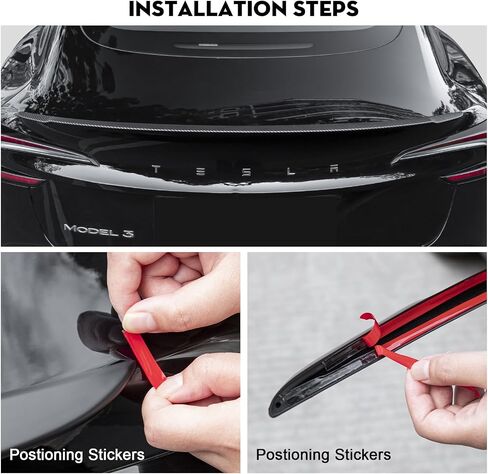 for 2025 Newest Tesla Model Y Rear Spoiler Wing Model 3 Rear Trunk Lip Tail Wing Compatible with 2021-2025 Tesla Model 3 & Model Y Accessories (Matte Black) in Saudi Arabia