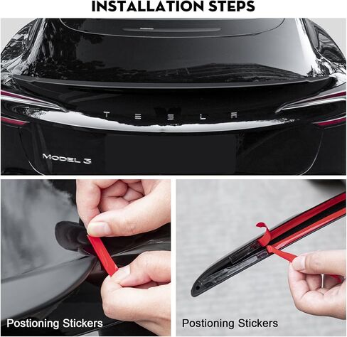 for 2025 Newest Tesla Model Y Rear Spoiler Wing Model 3 Rear Trunk Lip Tail Wing Compatible with 2021-2025 Tesla Model 3 & Model Y Accessories (Matte Black) in Saudi Arabia