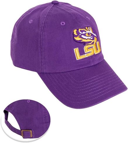 Desert Cactus LSU Louisiana State University Baseball Hat Tigers Geaux Brimmed Embroirderd Hats Cap Adjustable Cloth Strap Adult (Style H1) White in Saudi Arabia
