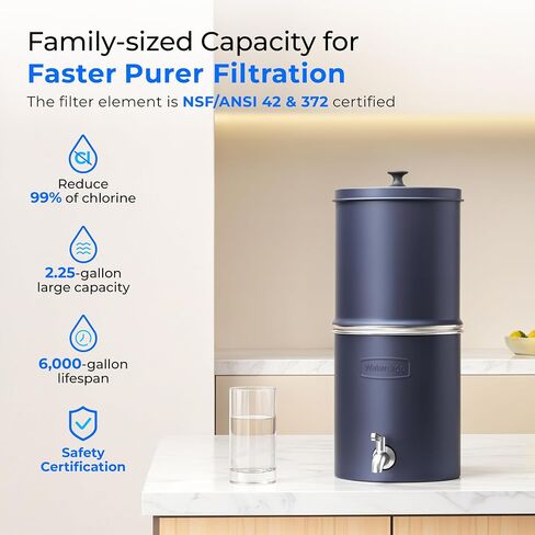 Waterdrop Sight Glass Spigot, Replacement for The Berkey® Gravity-Fed Water Filtration System, Clear View Water Level with Red Floating Ball, Durable Metal Material in Saudi Arabia