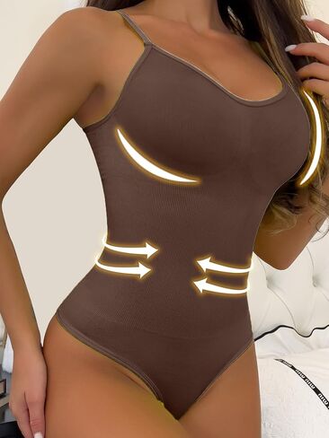 Bodysuit Shapewear for Women Shapewear Tummy Control Bodysuit Seamless Body Shaper Sleeveless Compression Tanks Tops in Saudi Arabia