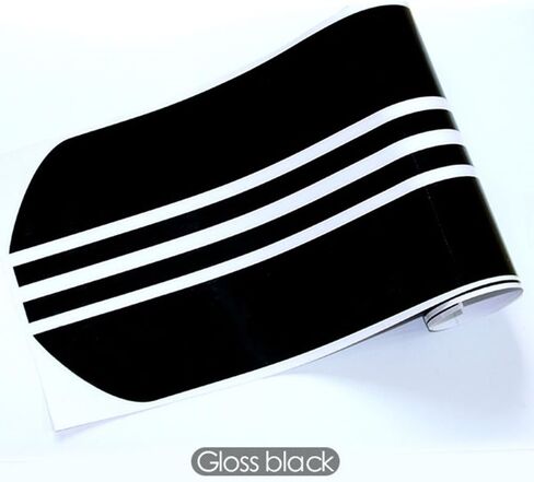 Hood Decal Bonnet Racing Stripes Engine Cover Vinyl Stickers for BMW Mini Cooper Countryman R60 2010-2016 (Gloss Black) in Saudi Arabia