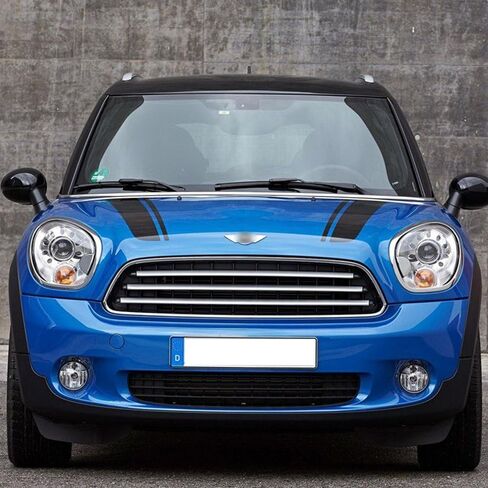 Hood Decal Bonnet Racing Stripes Engine Cover Vinyl Stickers for BMW Mini Cooper Countryman R60 2010-2016 (Gloss Black) in Saudi Arabia