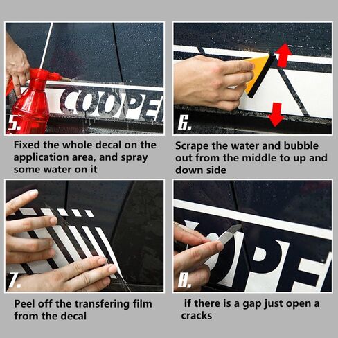 Hood Decal Bonnet Racing Stripes Engine Cover Vinyl Stickers for BMW Mini Cooper Countryman R60 2010-2016 (Gloss Black) in Saudi Arabia
