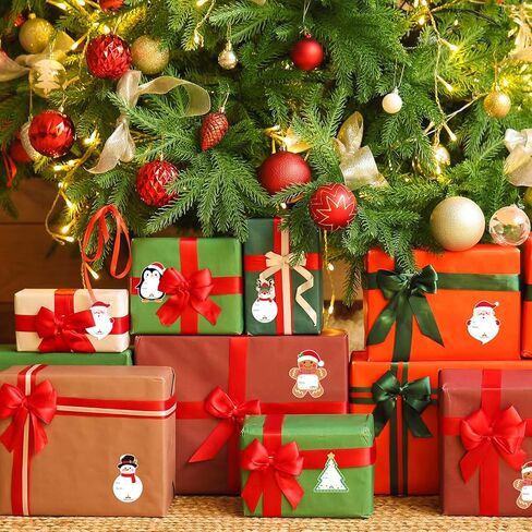 Christmas Gift Tags Stickers, 96Pcs Christmas Gift Labels Stickers, Self-Adhesive Christmas Name Tags for Xmas Gifts Wrap Presents Boxes Decoration, 2 x 3 Inch, Santa Claus Gift Stickers Labels in Kuwait