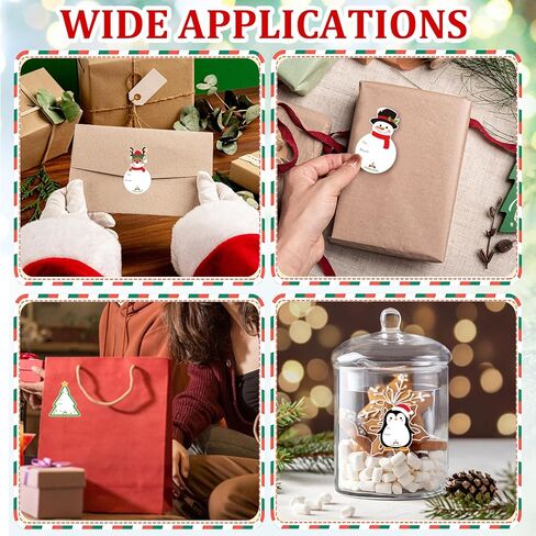 Christmas Gift Tags Stickers, 96Pcs Christmas Gift Labels Stickers, Self-Adhesive Christmas Name Tags for Xmas Gifts Wrap Presents Boxes Decoration, 2 x 3 Inch, Santa Claus Gift Stickers Labels in Kuwait