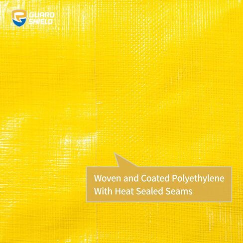 GUARD SHIELD Yellow/Silver Tarp Waterproof 10x10 Feet Heavy Duty Tarps Cover High Visibility Tarpaulin Outdoor 10mil in Saudi Arabia